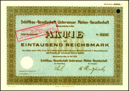 Schiffbau-Gesellschaft Unterweser 1929 photo