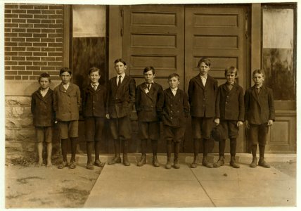 School -9 and -12. Some of the boys who work in the glass works at night and go to school in day time. (See report for names, etc.) LOC cph.3c05657