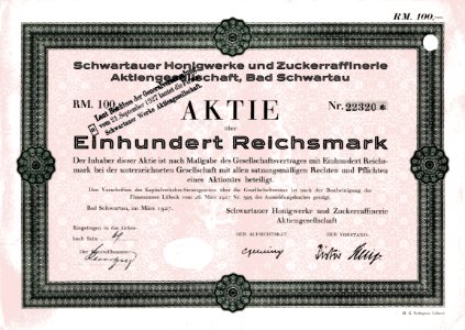 Schwartauer Honigwerke und Zuckerraffinerie AG 1927 photo