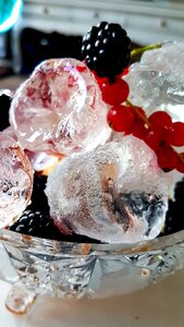 Ice cubes ice cubes in a crystal bowl ice cubes with fruit