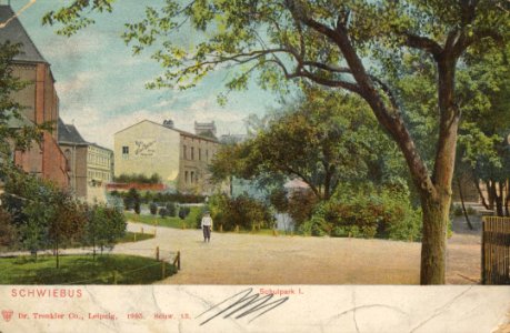 Schwiebus, Ostbrandenburg - Schulpark (Zeno Ansichtskarten)