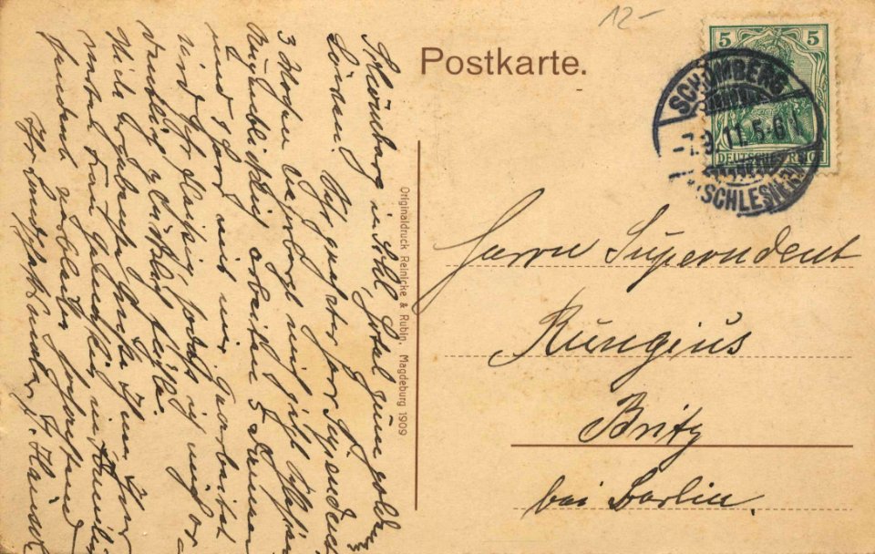 Schömberg, Schlesien - Ring mit den Lauben (back) (Zeno Ansichtskarten)