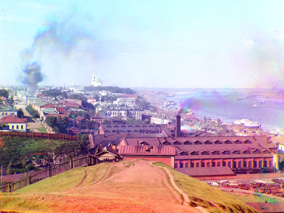 Sergei Mikhailovich Prokudin-Gorskii - General view of the city of Perm from Gorodskie Gorki (1910)