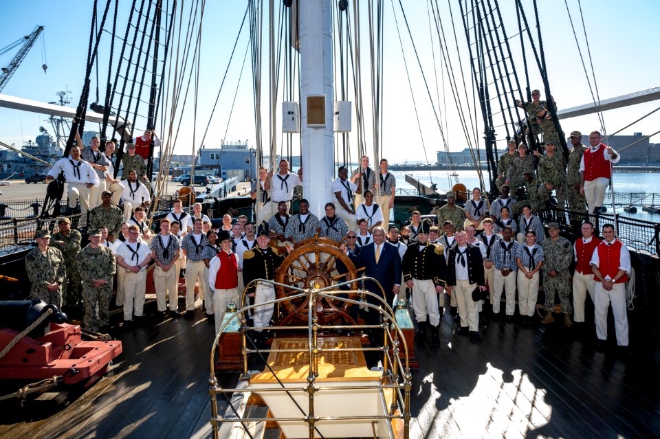 SECNAV Del Toro Visits USS Constitution 211013-N-SR275-1445