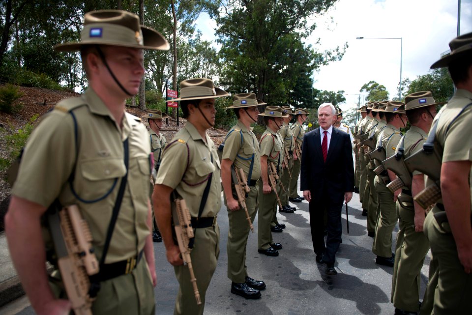 SECNAV reviews Royal Australian military personnel