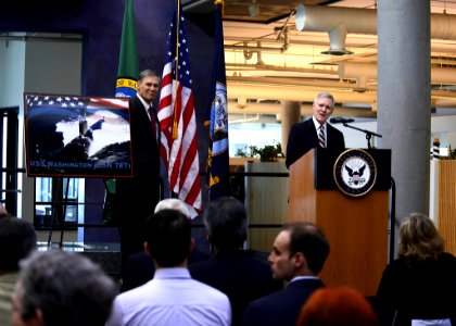 SECNAV speaks at the naming of USS Washington. (8456179728)