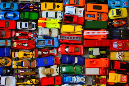 Vehicles parking toys photo