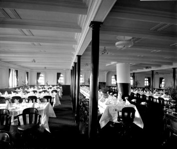 Second Class Dining Saloon on the 'Balmoral Castle' (1910) RMG G10608