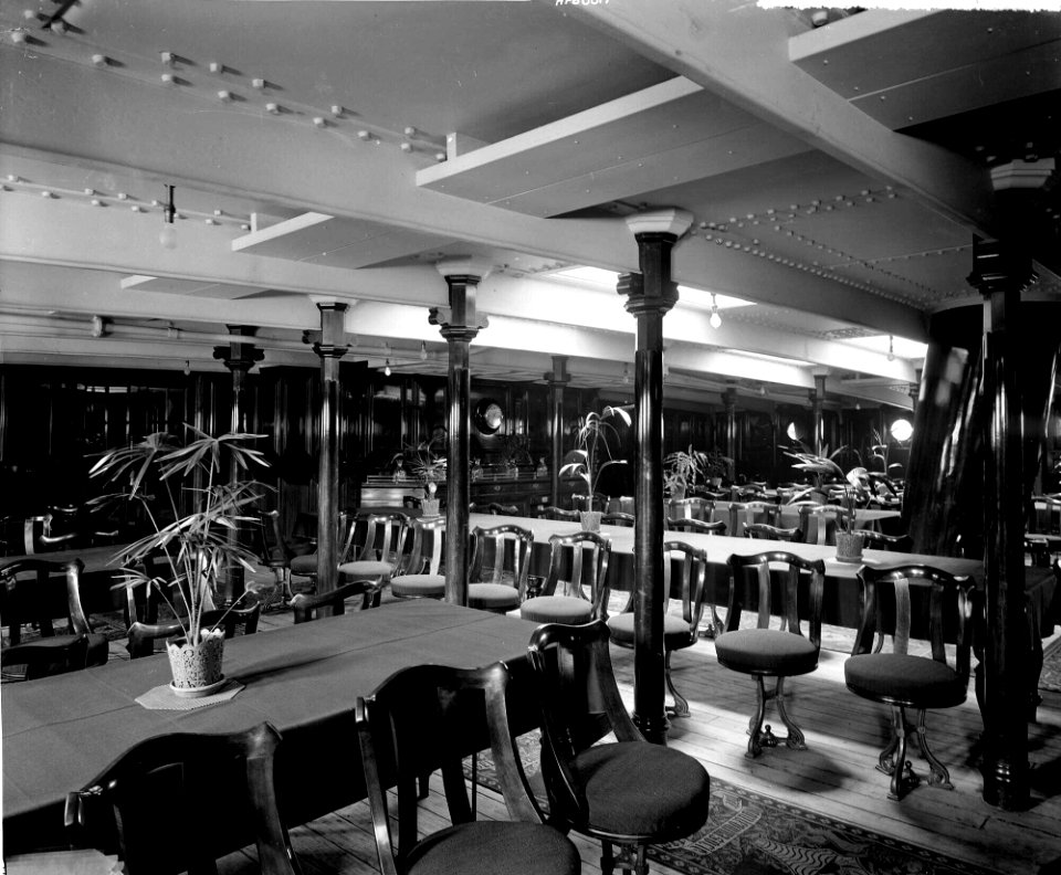 Second Class Dining Saloon on the 'Omrah' 1899 RMG G10521