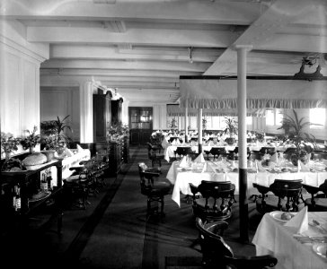 Second Class Dining Saloon on the 'Orama' (1911) RMG G10669