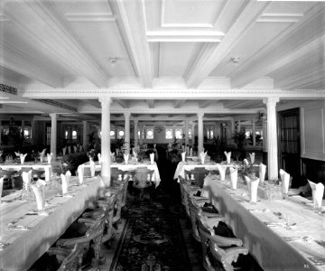 Second Class Dining Saloon on the 'Orduna' (1914) RMG G10768