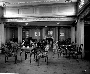 Second Class Smoking Room on the 'Aquitania' (1914) RMG G10858