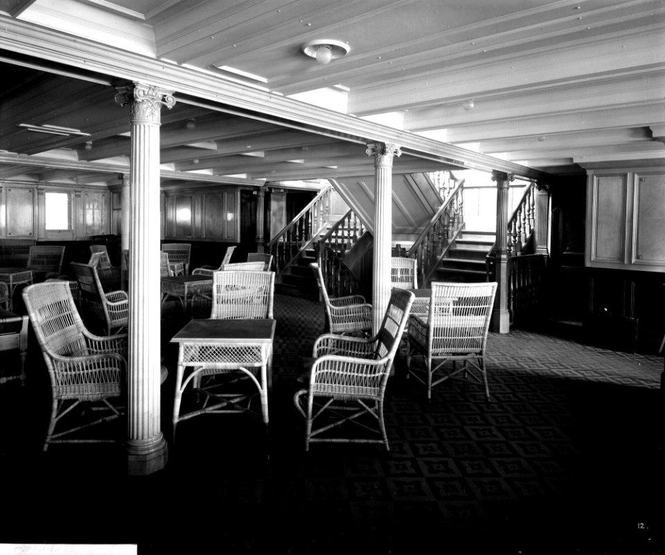 Second Class Lounge on the 'Orduna' (1914) RMG G10760
