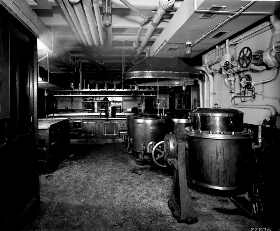 Second Class Galley on the 'Aquitania' (1914) RMG G10927