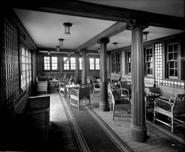 Second Class Verandah Café on the 'Aquitania' (1914) RMG G10859
