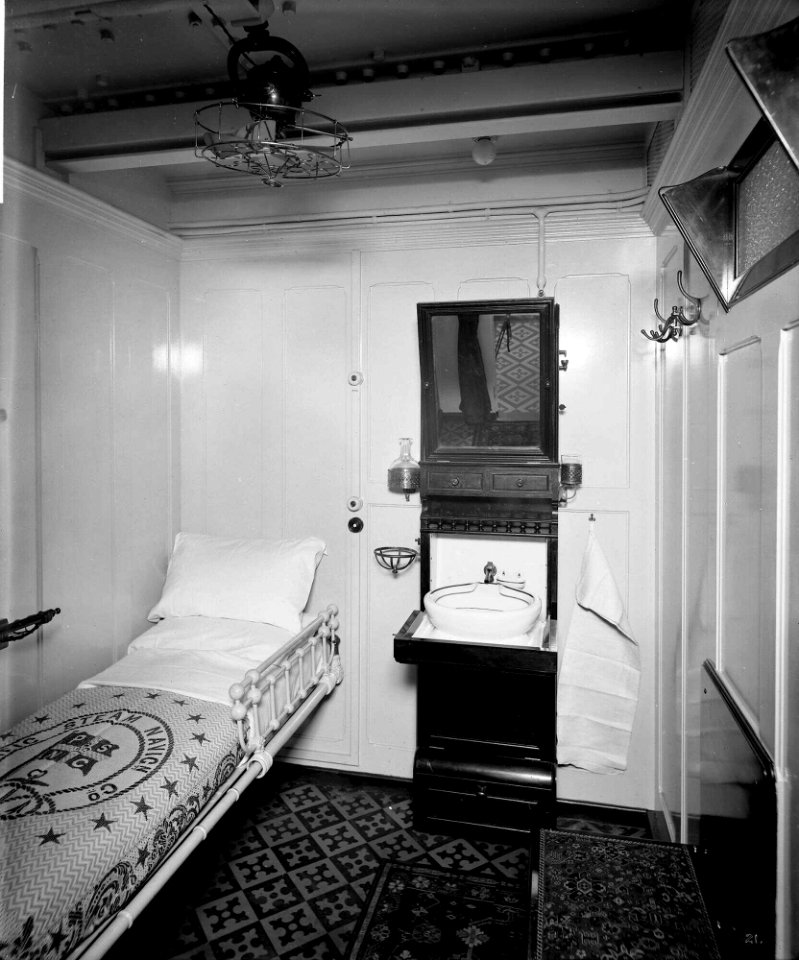 Second Class stateroom on the 'Orduna' (1914) RMG G10767