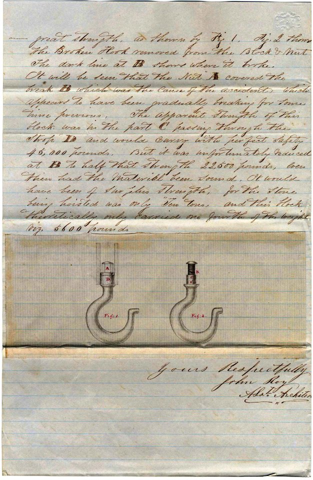 Second Construction Accident at New Orleans Custom House, 031859 (Reverse)