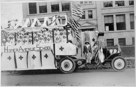 Second Liberty Loan Parade, Homer Avenue School float, at Cortland, New York., ca. 1917 - NARA - 533664