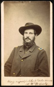 Second Lieutenant William F. Darby of Co. B and Co. I, 10th Massachusetts Infantry Regiment in uniform) - Gillmore, photographer, Thayer's Block, North Adams, Ms LCCN2016652295
