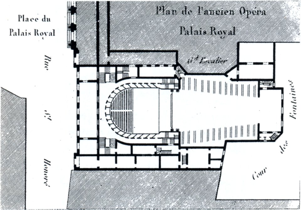 Seconde Salle du Palais-Royal - plan - c1770 - CC Mead 1991 p45