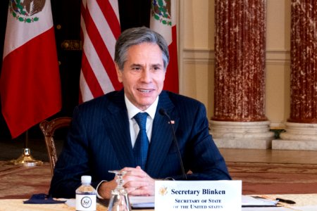 Secretary Blinken Meets Virtually with Mexican Secretary of Economy Clouthier photo