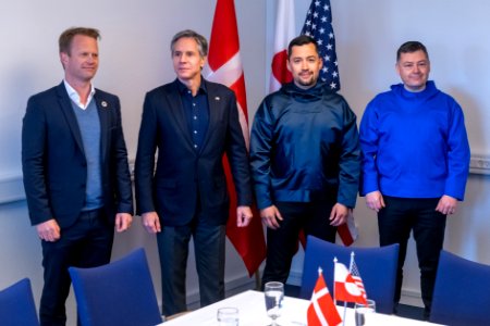 Secretary Blinken Meets with Greenlandic Premier Egede, Greenlandic Foreign Minister Broberg, and Danish Foreign Minister Kofod photo