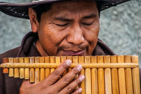 Bamboo flute musical photo