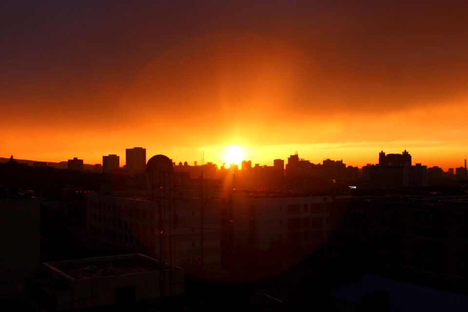 Rain urumqi sunset
