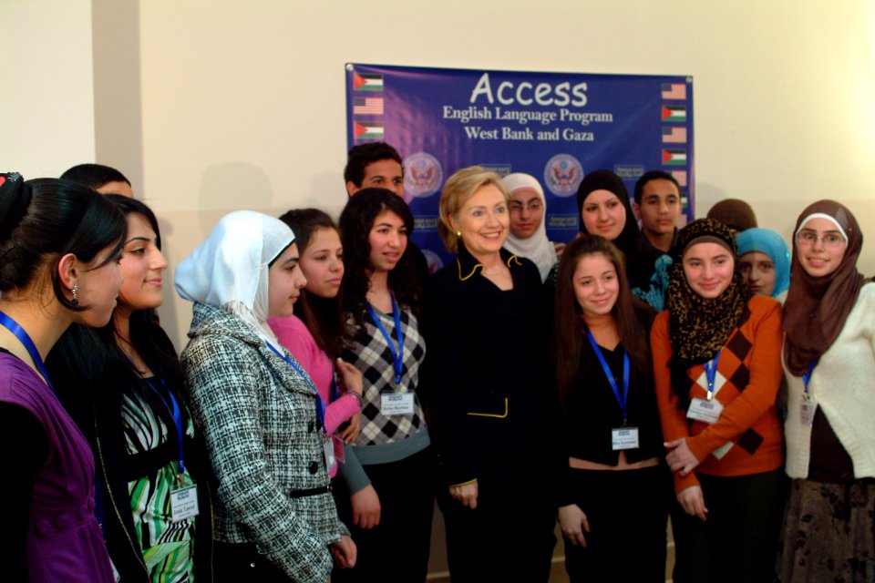 Secretary Clinton Attends Amideast Event