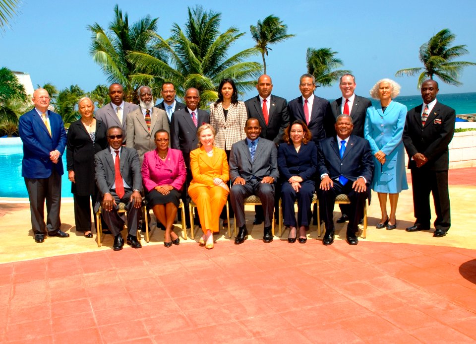 Secretary Clinton With CARICOM Ministers