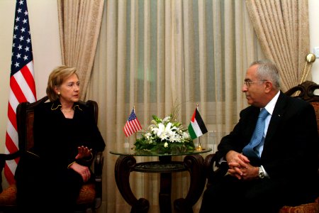 Secretary Clinton With Palestinian Authority Prime Minister