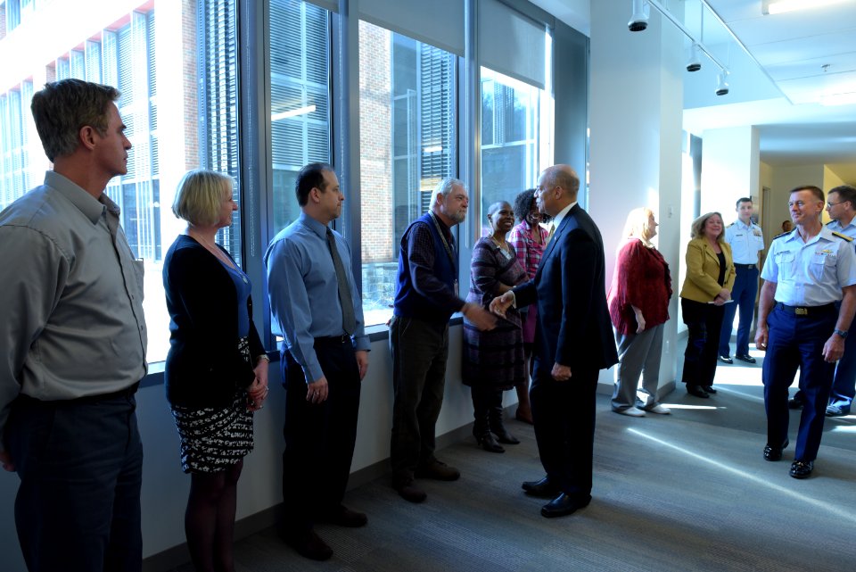 Secretary Johnson meets with USCG Headquarters Employees (25426874584)