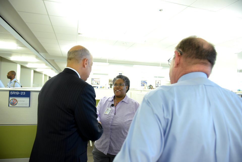 Secretary Johnson meets with USCG Headquarters Employees (25426995864)