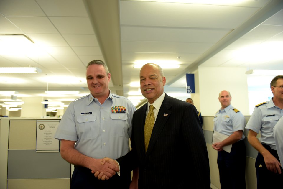 Secretary Johnson meets with USCG Headquarters Employees (25426967454)