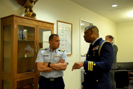 Secretary Johnson meets with USCG Headquarters Employees (25429219573)