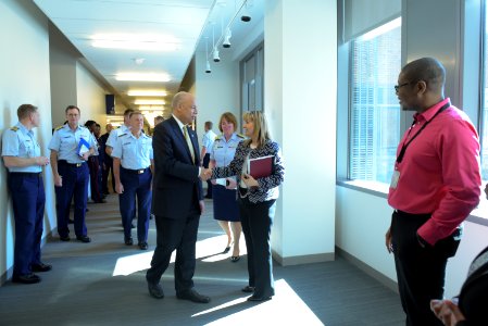 Secretary Johnson meets with USCG Headquarters Employees (25758812430)