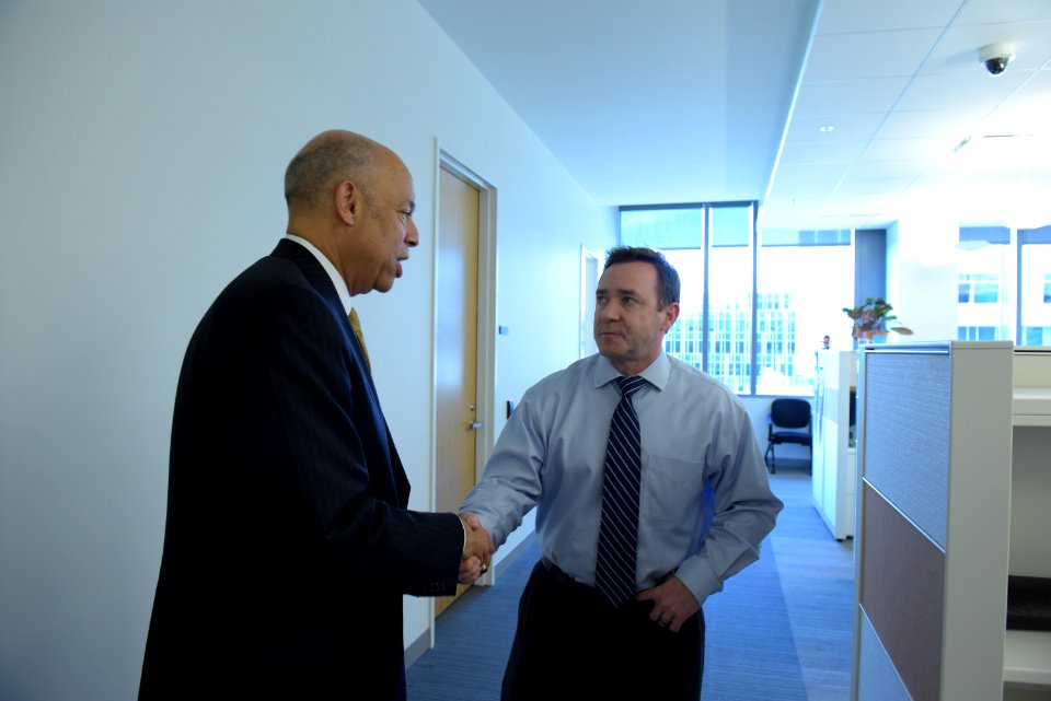 Secretary Johnson meets with USCG Headquarters Employees (25939229472)