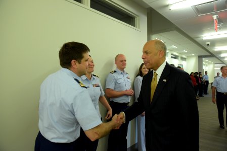 Secretary Johnson meets with USCG Headquarters Employees (25939289042)