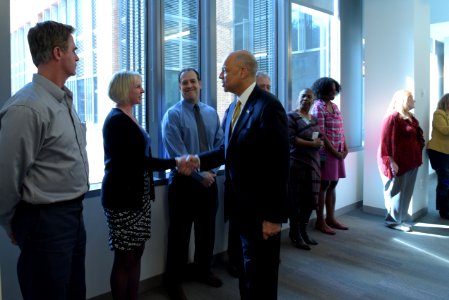 Secretary Johnson meets with USCG Headquarters Employees (25965250461)
