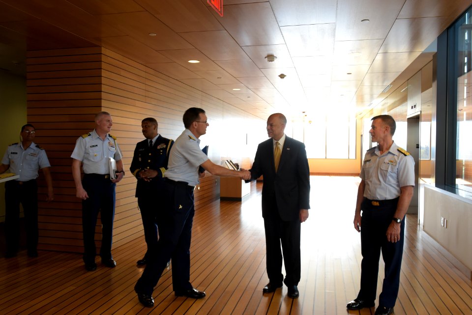 Secretary Johnson meets with USCG Headquarters Employees (25939348222)