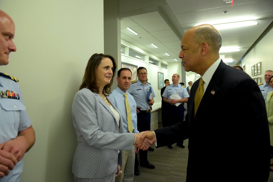 Secretary Johnson meets with USCG Headquarters Employees (25965463951)