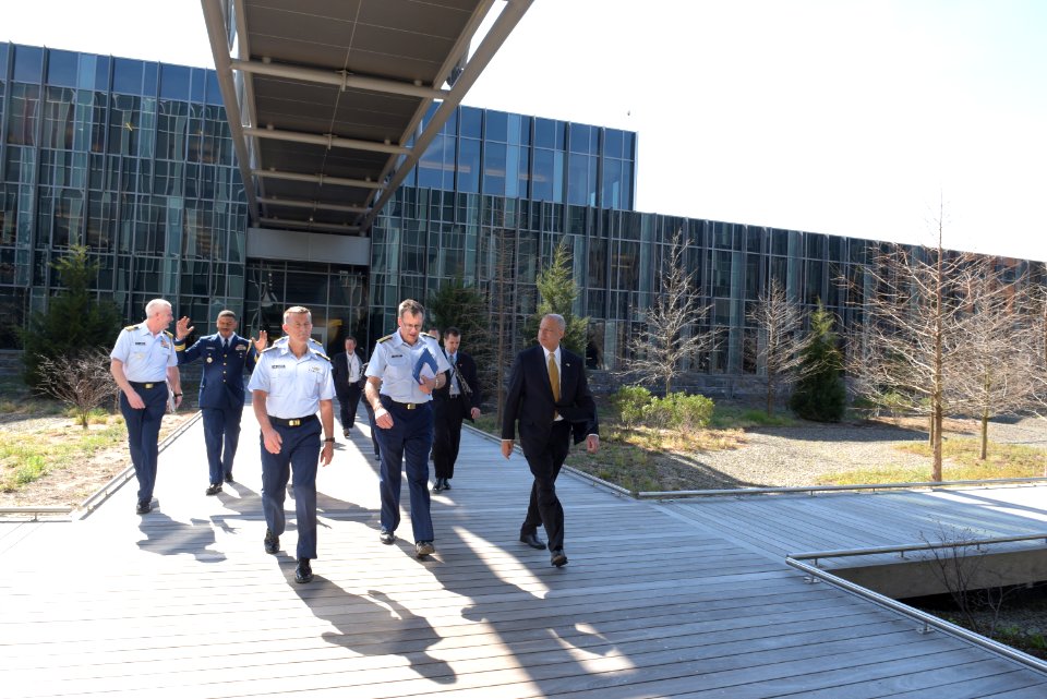 Secretary Johnson meets with USCG Headquarters Employees (25965317831)
