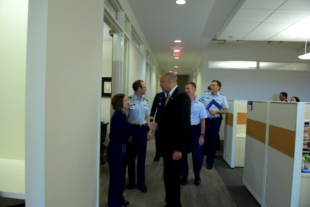 Secretary Johnson meets with USCG Headquarters Employees (25965438621)
