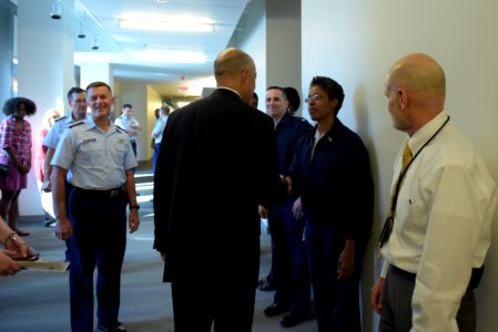 Secretary Johnson meets with USCG Headquarters Employees (25965254011)