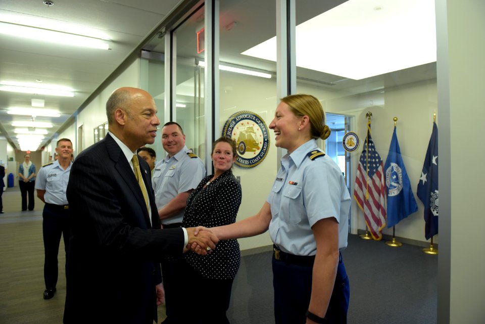 Secretary Johnson meets with USCG Headquarters Employees (25965455921)