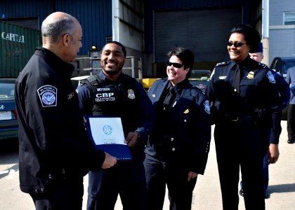 Secretary Johnson Visits CBP USCG Employees at Port of Baltimore (25936673262)