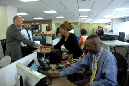 Secretary Johnson Visits with FEMA Employees (25823251663)