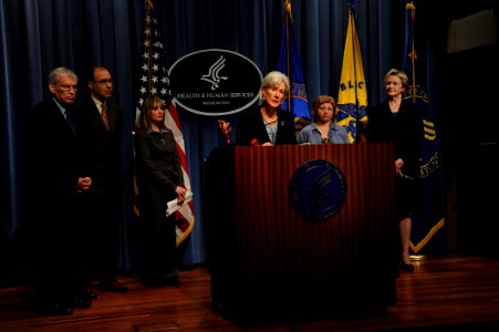 Secretary Kathleen Sebelius announces that the Consumer Assistance grants under the Affordable Care Act have been awarded to 35 states, the District of Columbia, and four territories