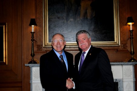 Secretary Ken Salazar with Harold Schaitberger 48-DPA-953 DSC 9292