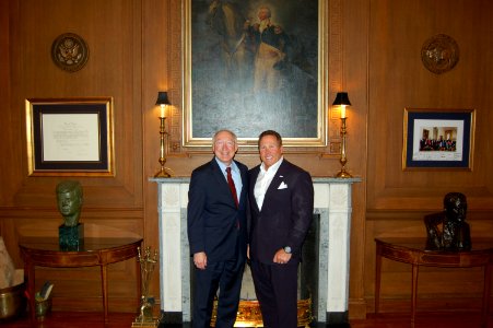 Secretary Ken Salazar with Stephen Cloobeck